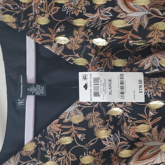 INC dress. Black & Gold with Rose flowering. - Picture 3 of 4